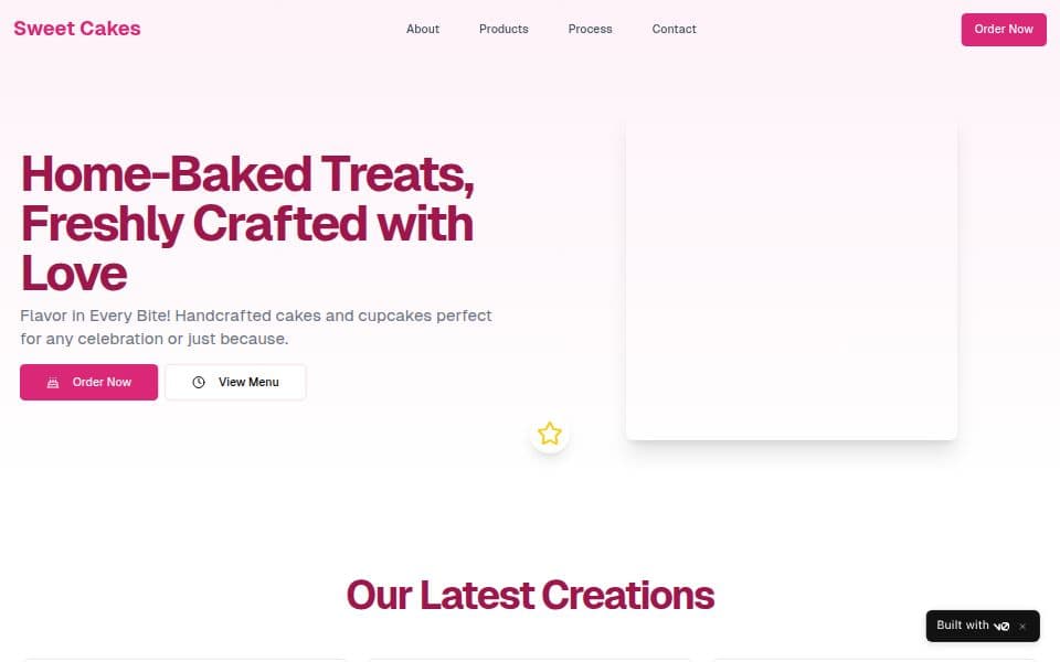 Fork of Cake shop landing page