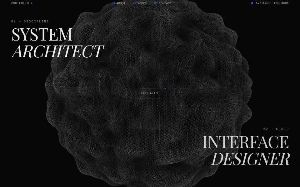 Brutalist Void Portfolio Template