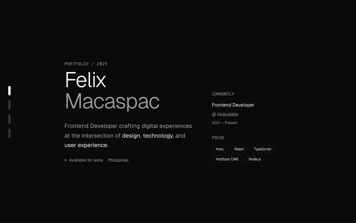 Minimalist Portfolio