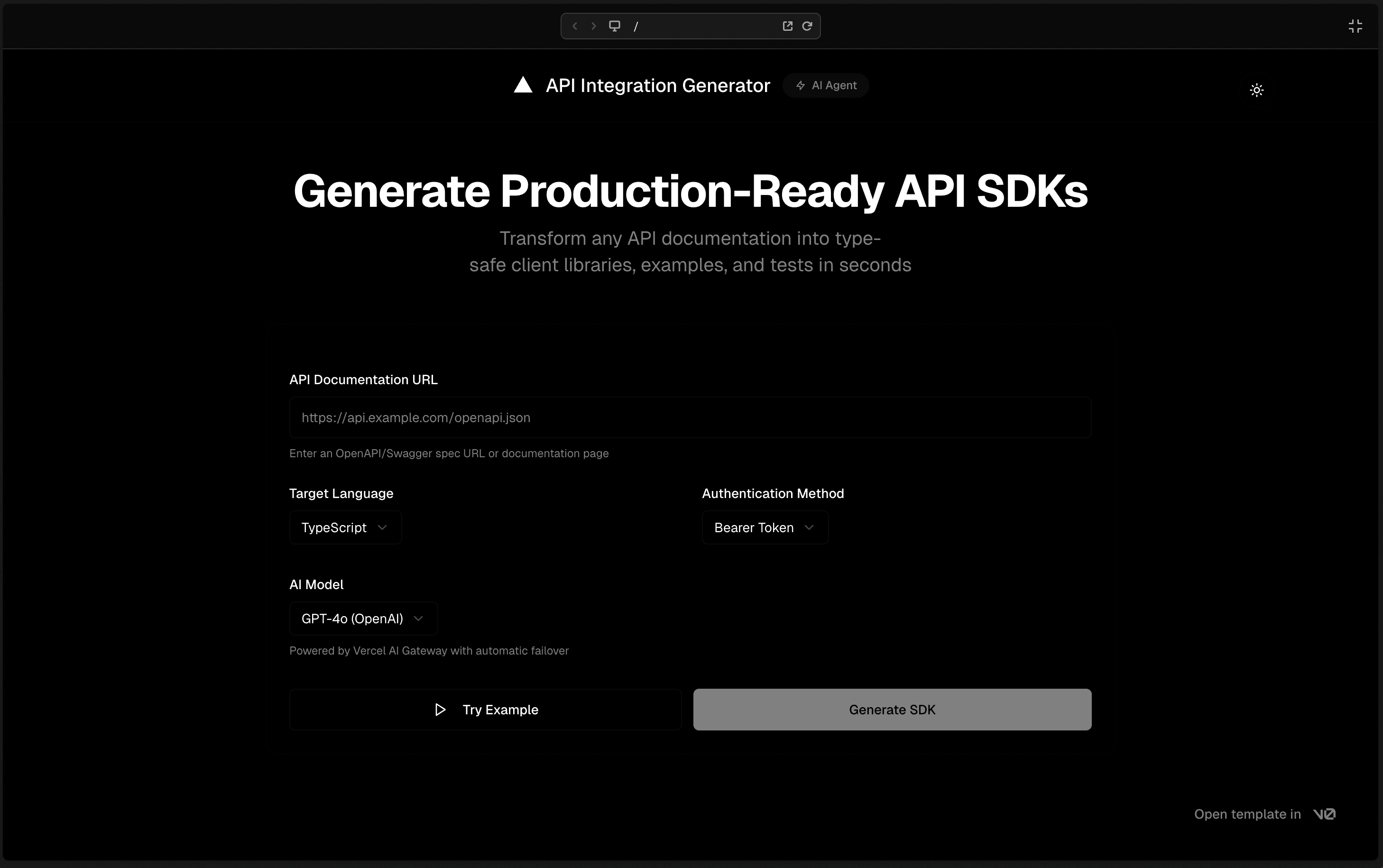 API Integration Generator - AI Agent with Real-Time Streaming