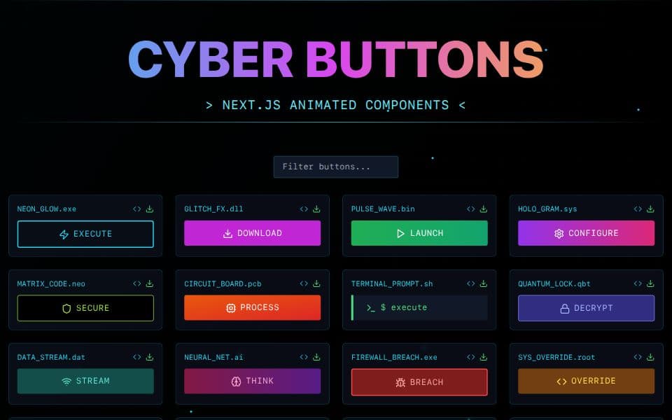Cyberpunk Buttons