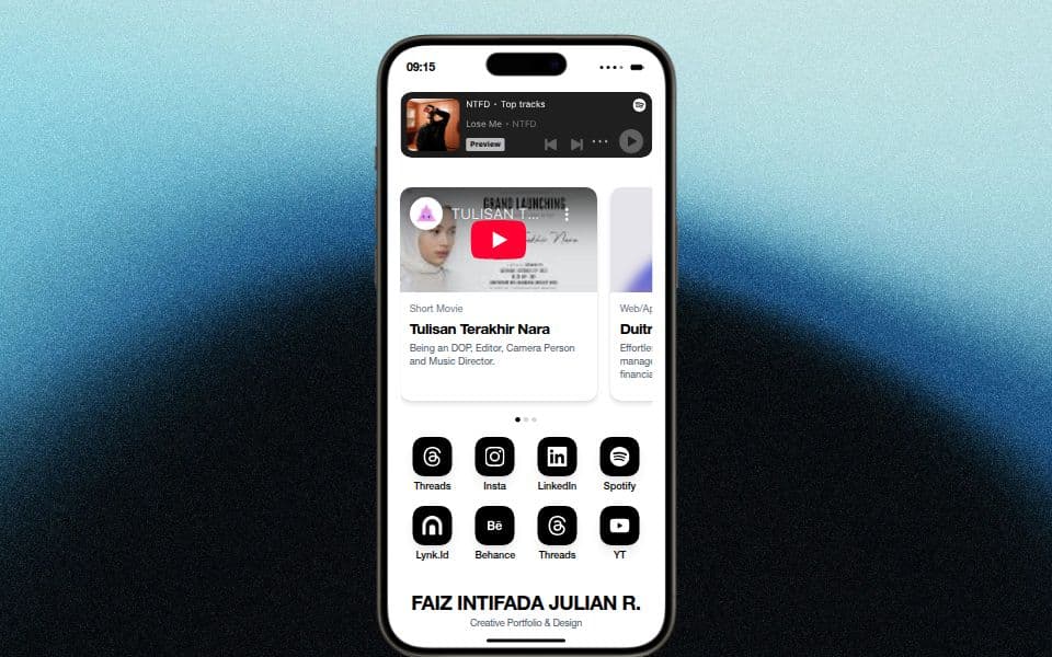 iPhone Screen Portfolio Website