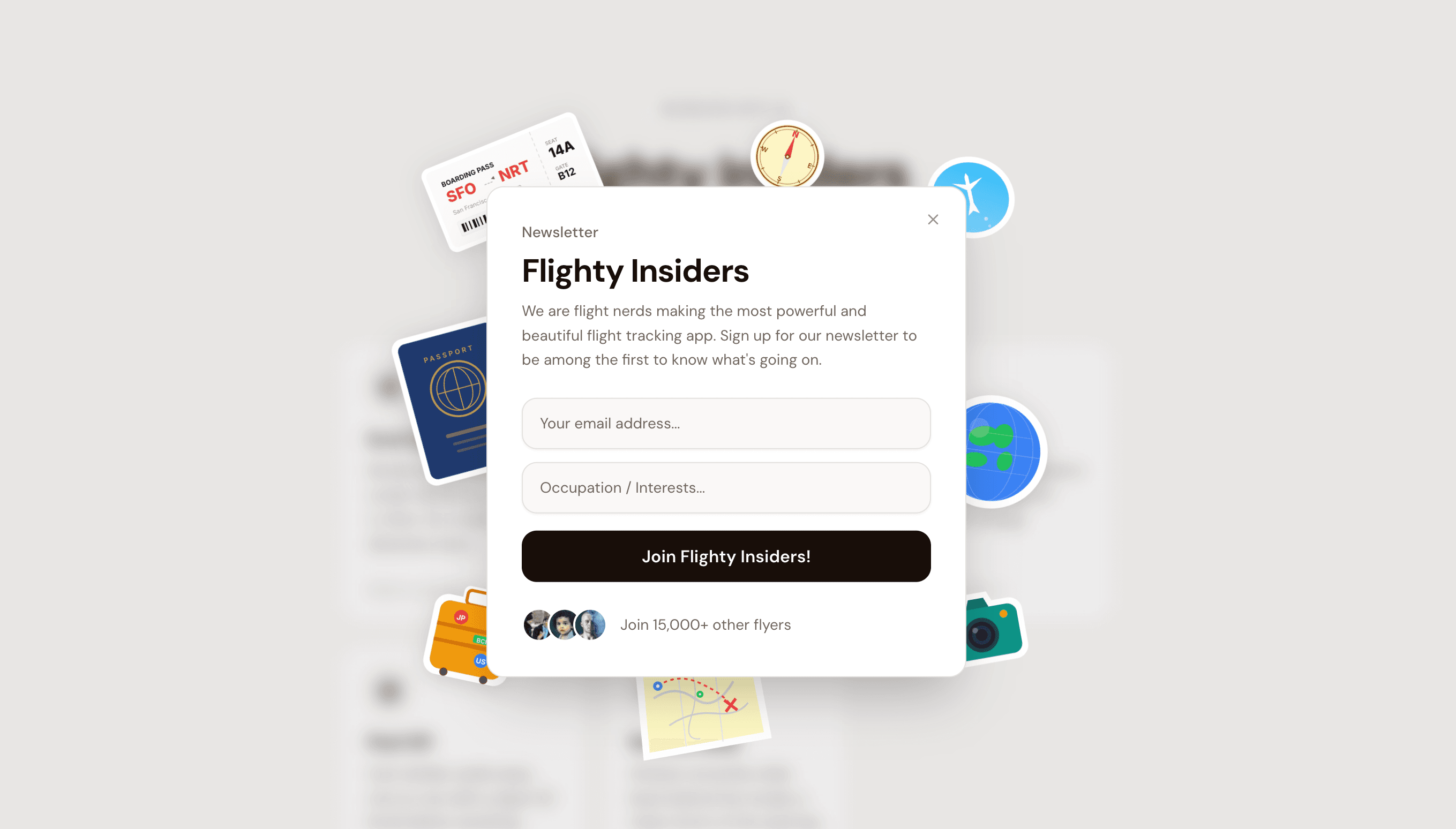 Flightly Sticker Modal