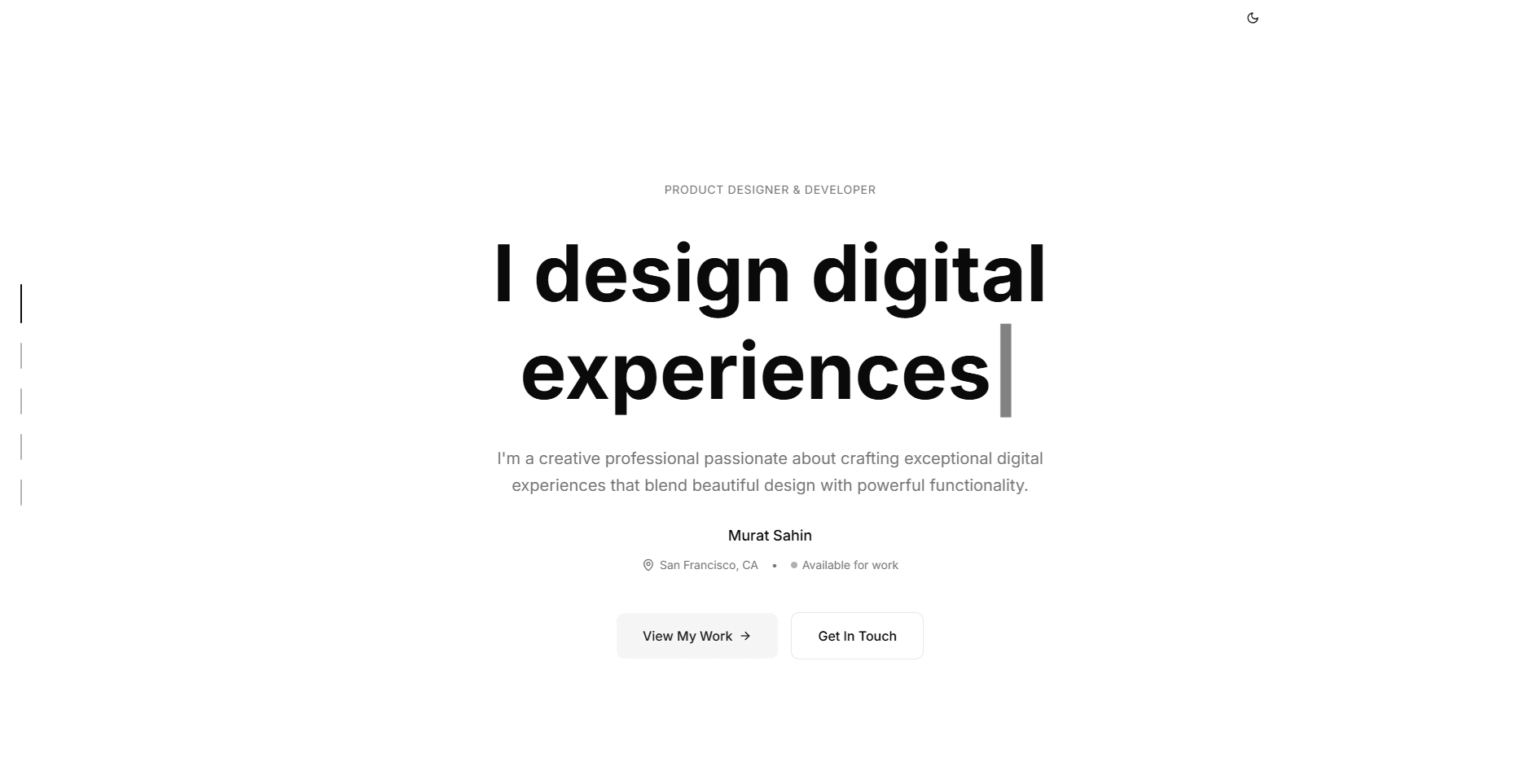 Minimalist & Elegant Portfolio