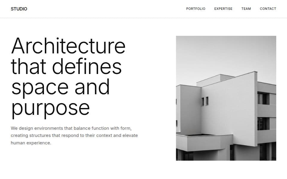 Architecture website design