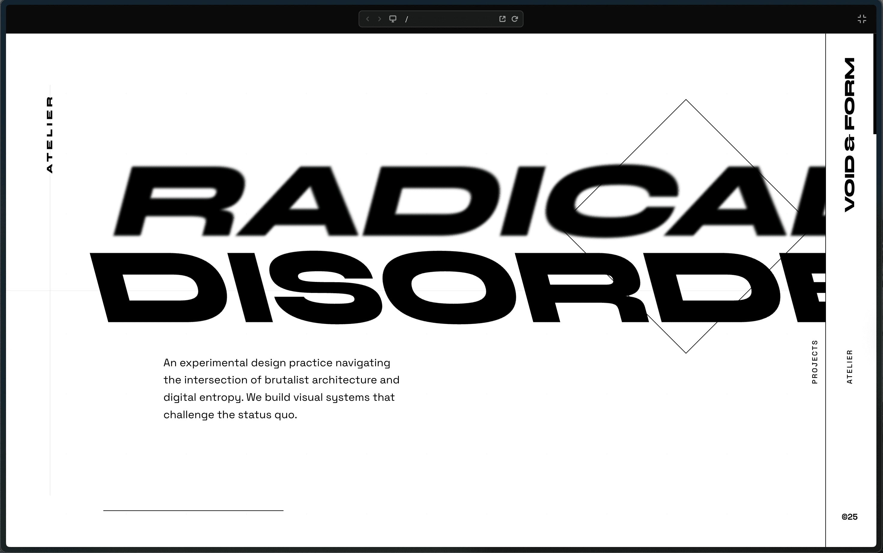 Avant-Garde Designer Portfolio Showcase