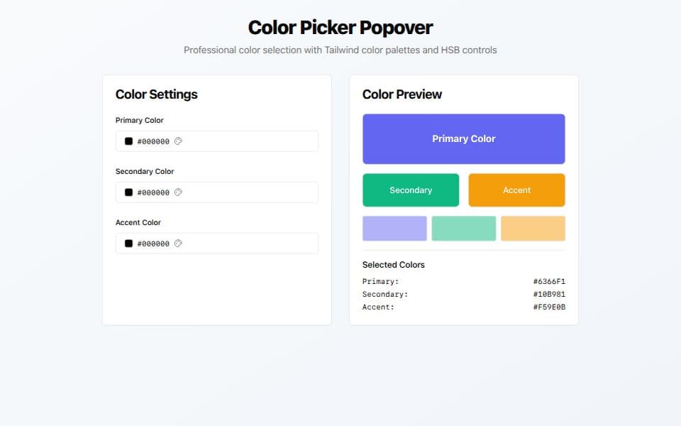 Color selector design