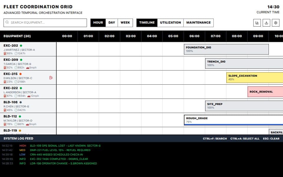 Temporal grid interface