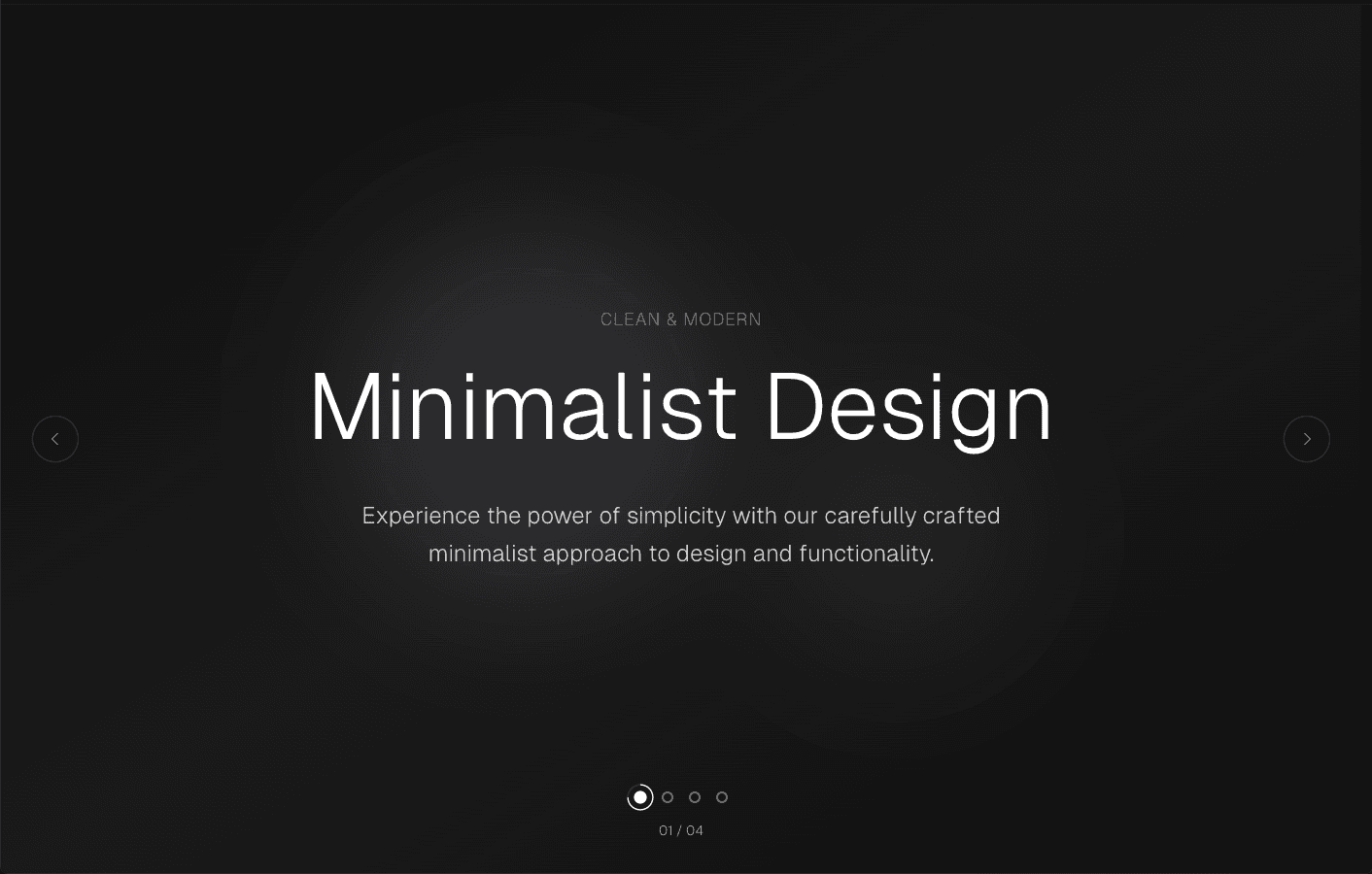 Minimal Hero Slider