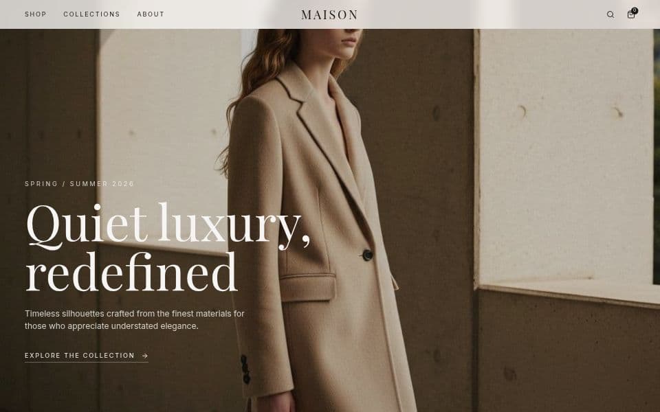 Premium clothing website