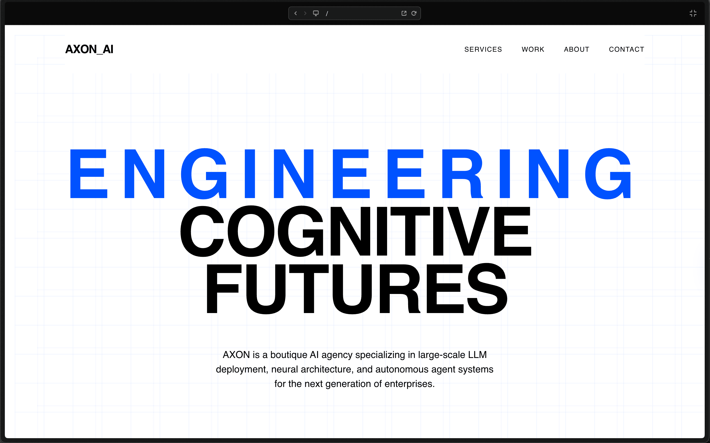AXON AI - Futuristic AI UI Generator Landing Page