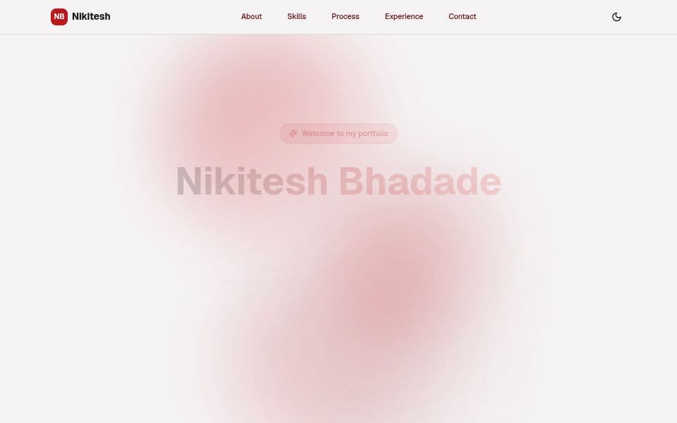Portfolio page for ui developer